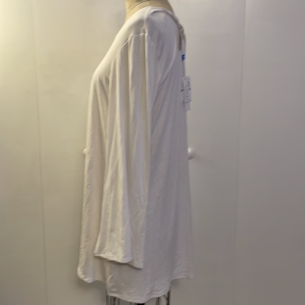 Bleu by Rod Beattie long bell sleeve blouse with cross cross neckline - Picture 3 of 7